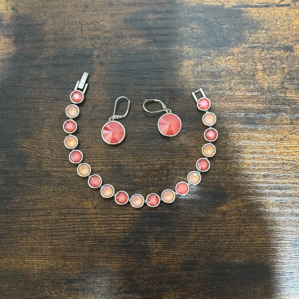 Touchstone Crystal Ice Bracelet and Earring set